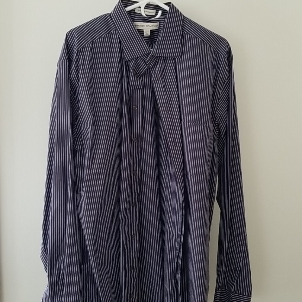 Pronto Uomo dark striped shirt 2xlt